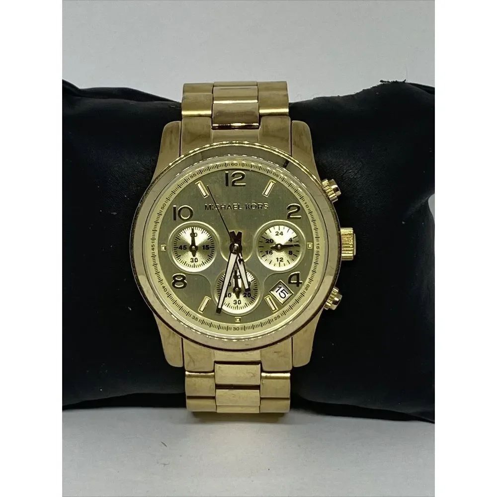 Michael Kors Runway MK5055 Women's Gold Stainless Steel Analog Dial Watch MP215